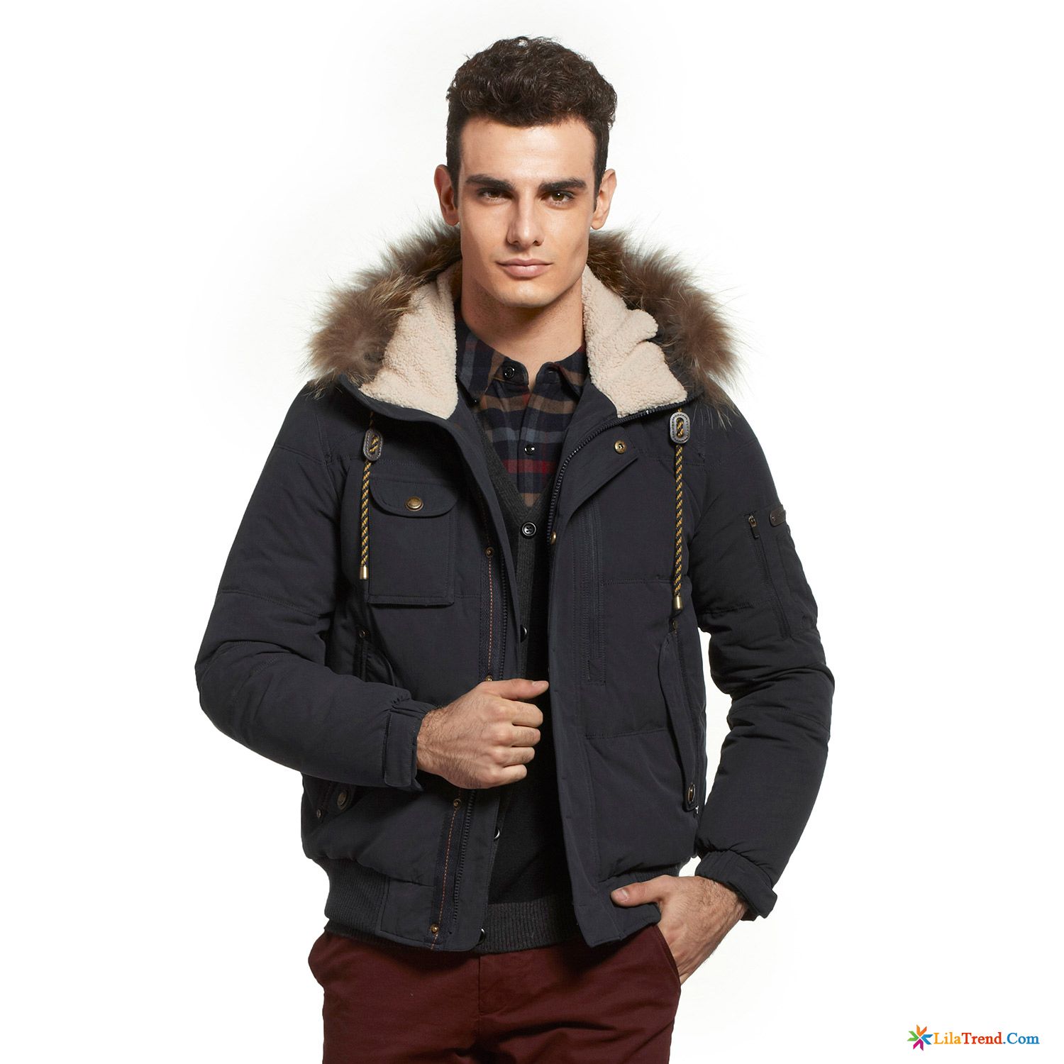 Jacke Herren Winter Hell Winter Mit Kapuze Draussen Mode Herren Günstig