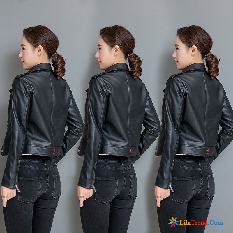 Jacke Schwarz Damen Neu Schwarz Motorradbekleidung Feder Herbst Kaufen