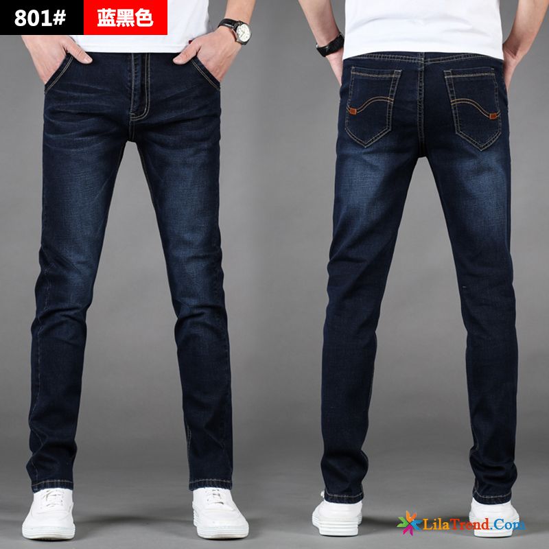 Jeans Biker Style Herren Neu Sommer Dünn Gerade Freizeit