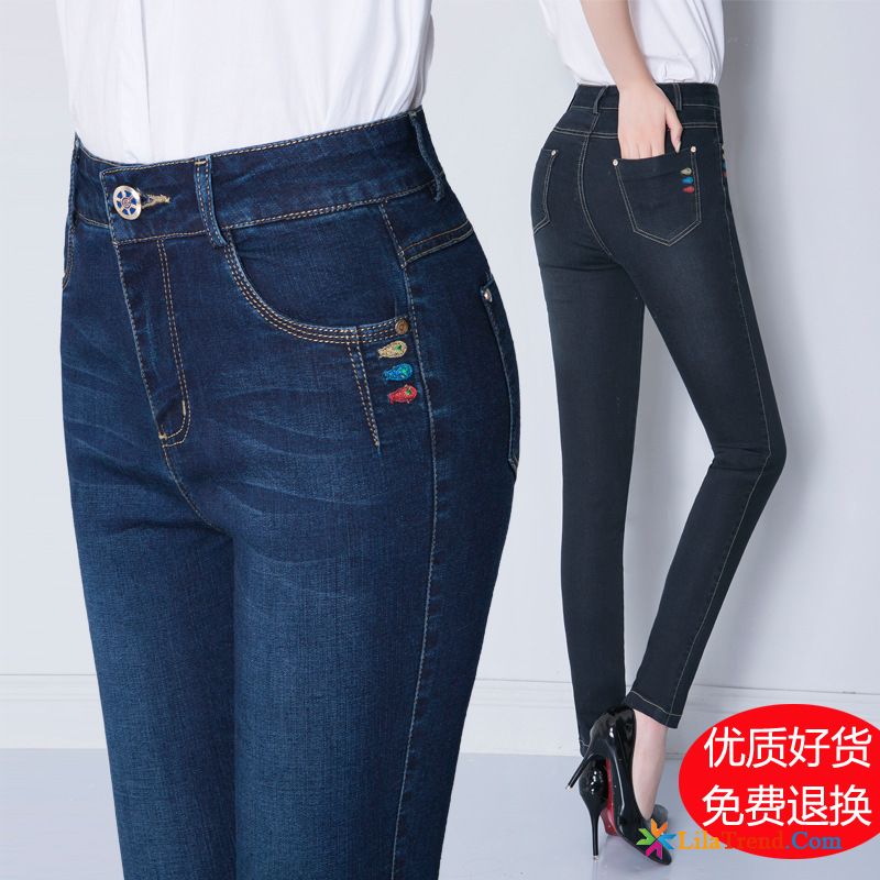 Jeans Damen Bootcut Jeans Hose Herbst Qualität Modisch Günstig