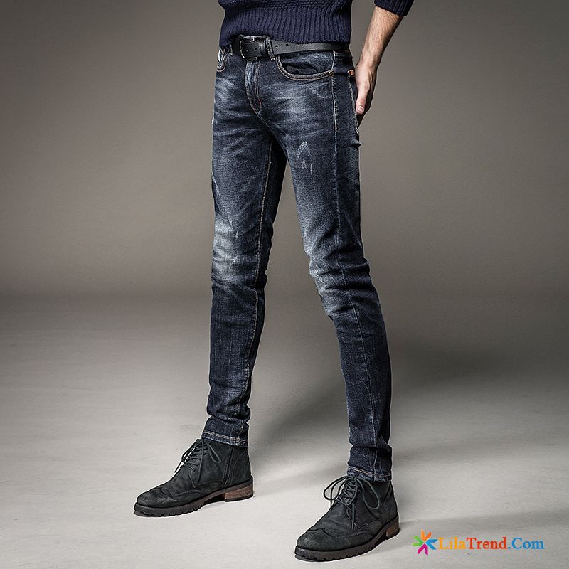 Jeans Herren Loose Fit Feder Herren Hosen Trend Gerade