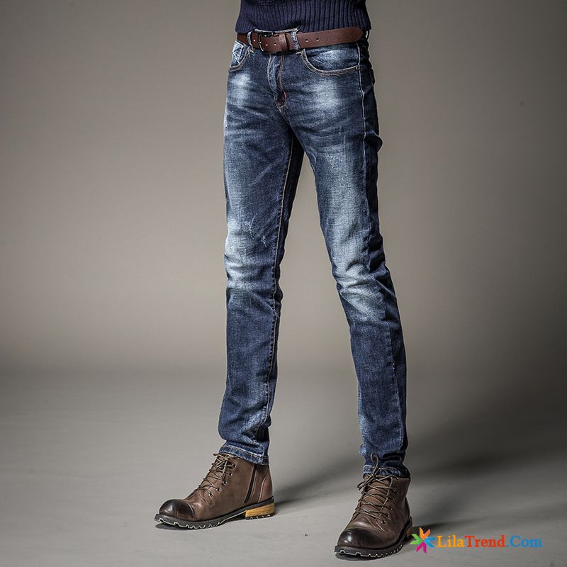 Jeans Herren Loose Fit Feder Herren Hosen Trend Gerade