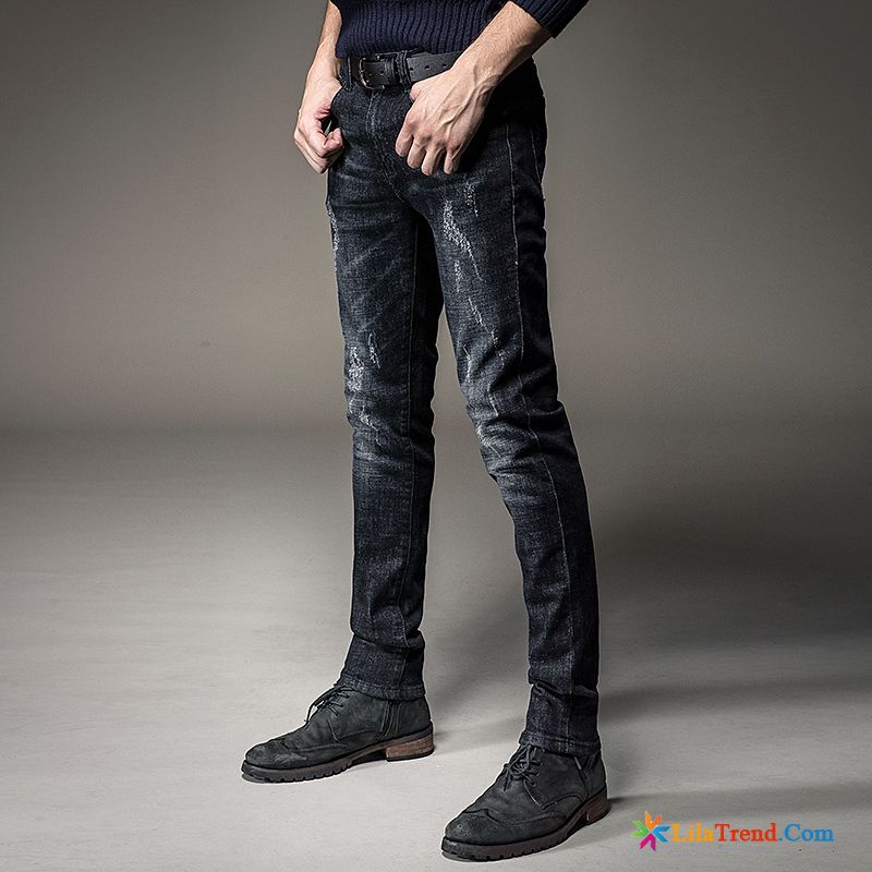 Jeans Herren Loose Fit Feder Herren Hosen Trend Gerade