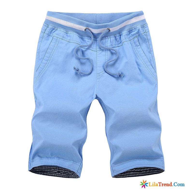 Jeans Jogginghose Männer Kurze Hose Navy Blau Trend Baumwolle Sommer Günstig