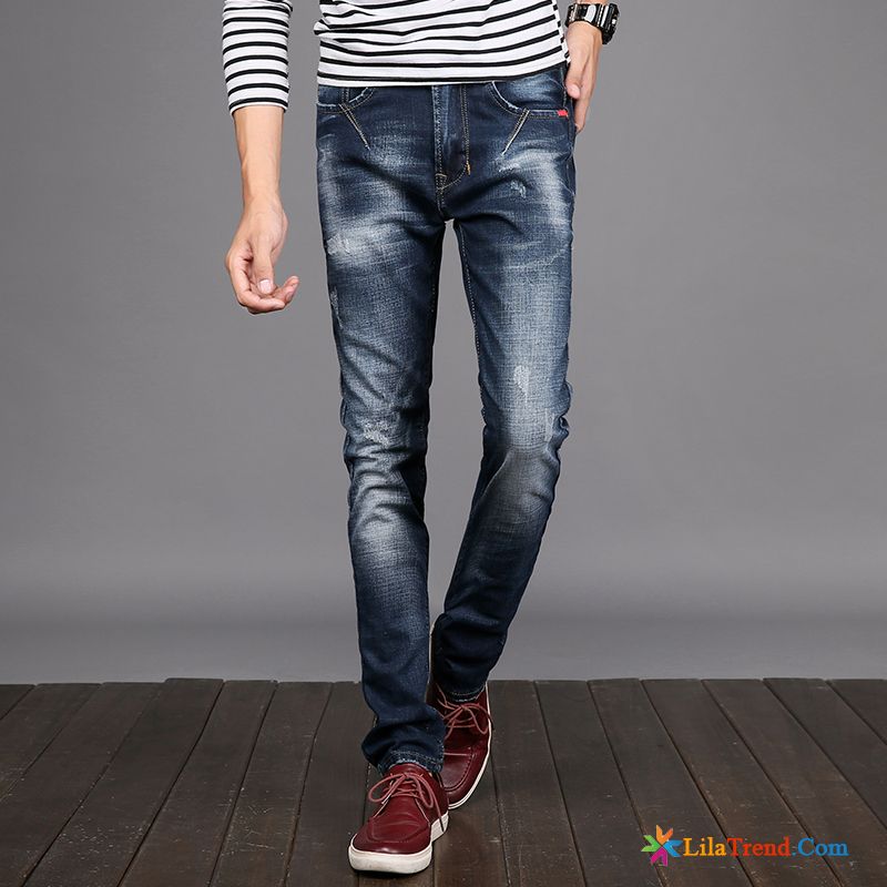 Jeans Latzhosen Männer Hellrot Herren Elastisch Hosen Lose Feder Kaufen