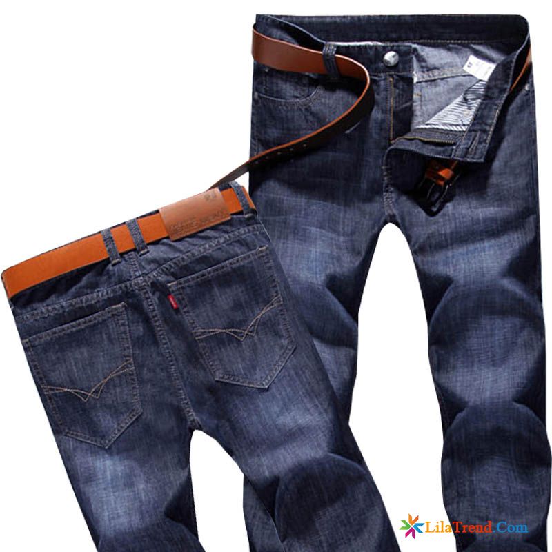 Jeans Mit Weißer Naht Herren Hose Rein Schlank Herren Feder Sale