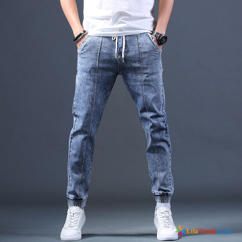 Jeans Relaxed Fit Herren Licht Lose Blau Harlan Stretchhose Günstig