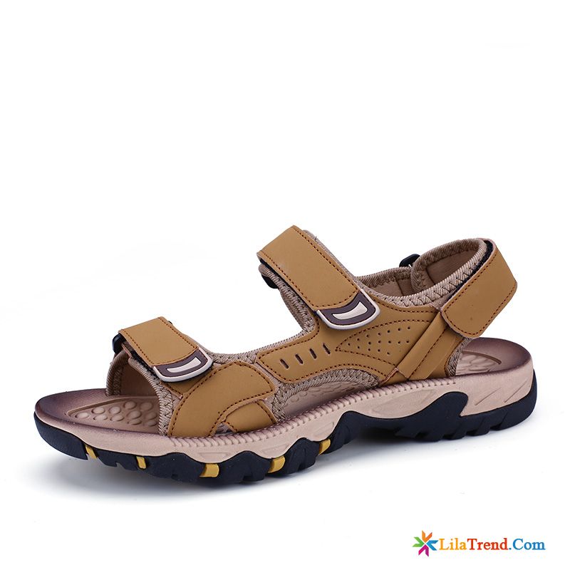 Jesus Sandalen Herren Dunkelbraun Sommer Casual Schuhe Draussen Sandalen Verkaufen