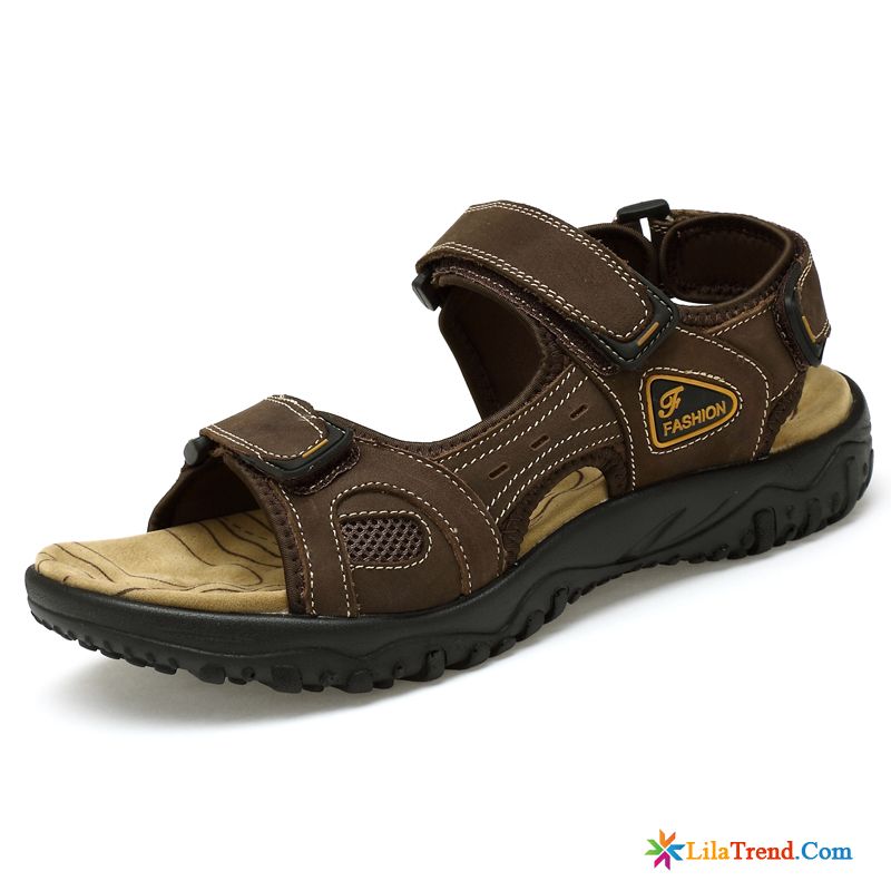 Jesus Sandalen Herren Scharlachrot Schuhe Lederschuhe Neue Sommer Draussen Günstig