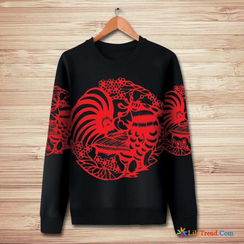 Kapuzenpulli Ohne Ärmel Herren Chinesischer Stil Paar Drucken Kleider Hoodies Sale