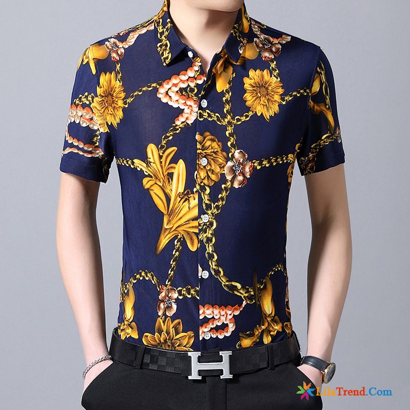 Karo Hemden Herren Slim Fit Trend Herren Hülse Neu Blumen Kaufen