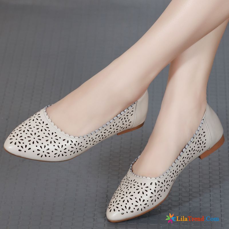 Klassische Schuhe Damen Flache Schnürschuhe Große Größe Hohl Feder Kaufen