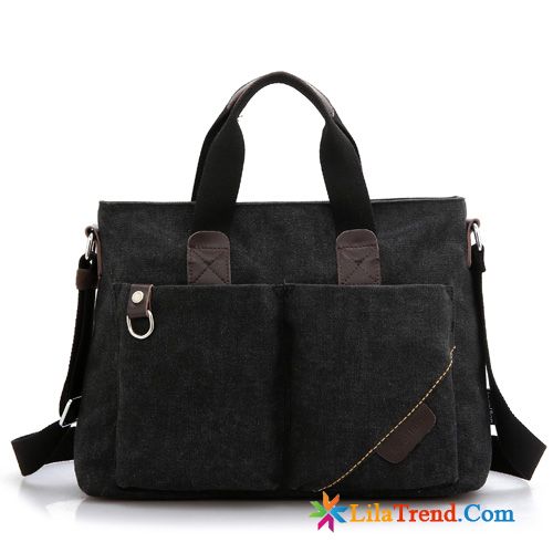 Kleine Herrentaschen Umhängetasche Leder Canvastasche Rucksäck Trend Herren Messenger-tasche Rabatt