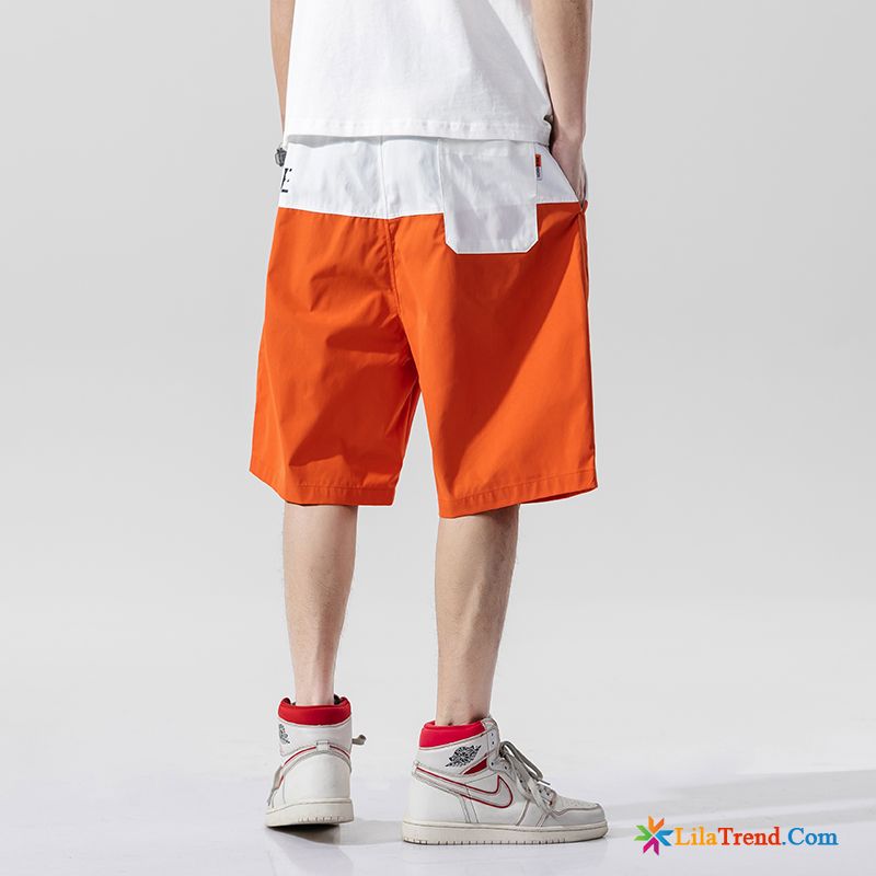 Kurze Chino Hose Herren Lose Outwear Sommer Geschnittene Hose Trendmarke Günstig