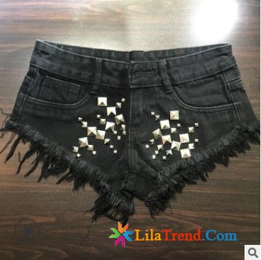 Kurze Hosenhosen Damen Angebote Dunkel Schlank Neu Niedrigtaille Sommer Hot Pants Verkaufen