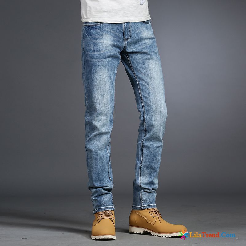 Kurze Jeans Herren Jeans Hosen Dünn Schlank Lange Günstig