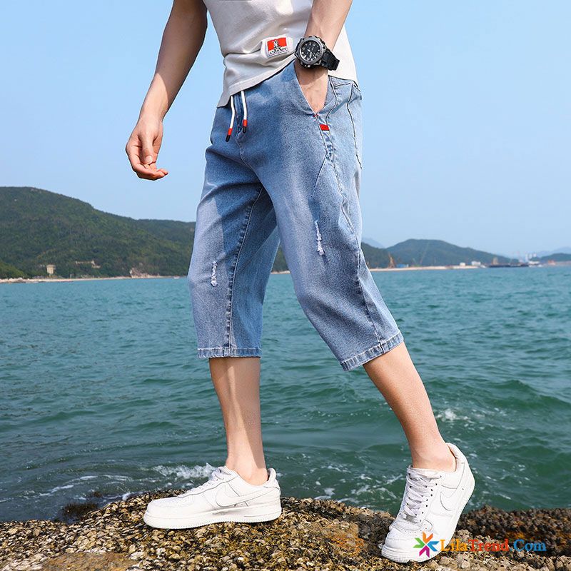 Kurze Kurze Hosen Herren Löcher Jeans Werkzeugbau Kurze Hose Trend Verkaufen