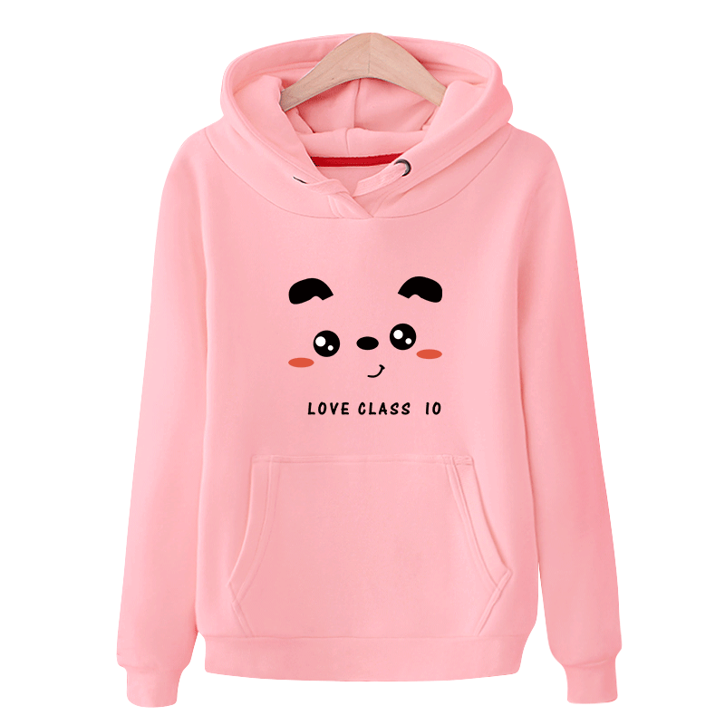 Kurzer Schwarzer Kapuzenpullis Hoodies Feder Schüler Schön Damen Kaufen