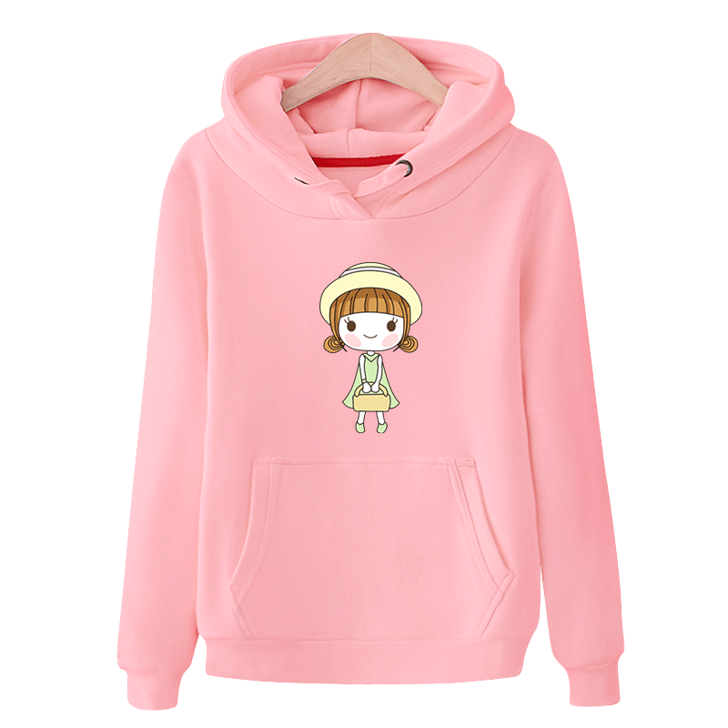 Kurzer Schwarzer Kapuzenpullis Hoodies Feder Schüler Schön Damen Kaufen