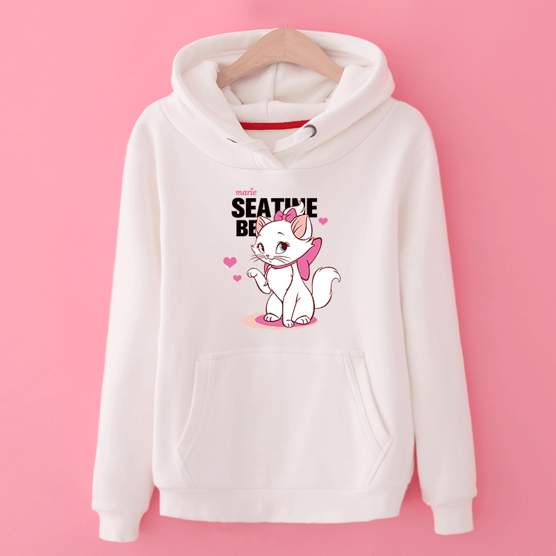 Kurzer Schwarzer Kapuzenpullis Hoodies Feder Schüler Schön Damen Kaufen