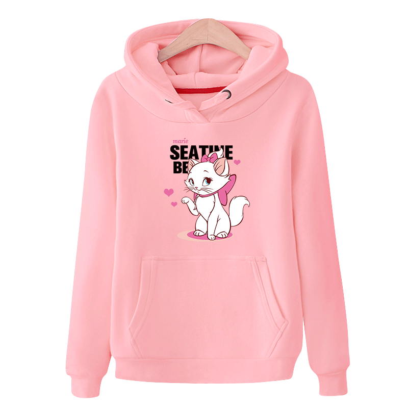 Kurzer Schwarzer Kapuzenpullis Hoodies Feder Schüler Schön Damen Kaufen