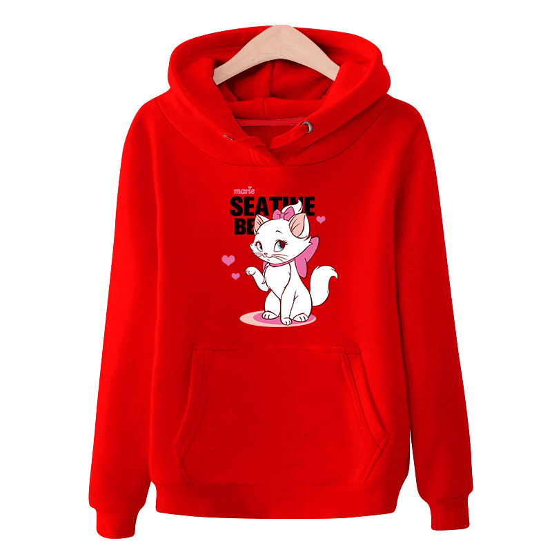 Kurzer Schwarzer Kapuzenpullis Hoodies Feder Schüler Schön Damen Kaufen