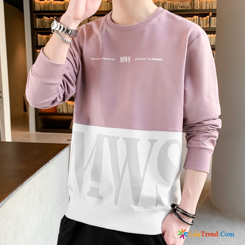 Langes Sweatshirt Herren Farbig Herren Mantel Neu Rosa Feder Günstig