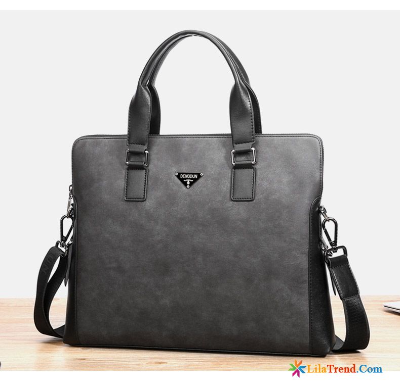 Leder Handtasche Geschäft Retro Mode Kreuzung Aktentasche