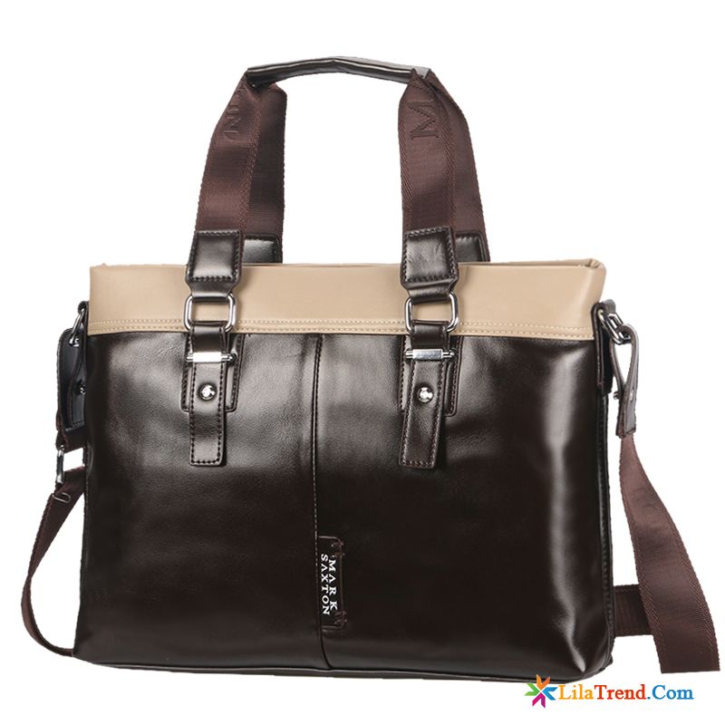 Leder Handtasche Herren Dunkelgrau Freizeit Messenger-tasche Herren Taschen Schultertaschen Günstig