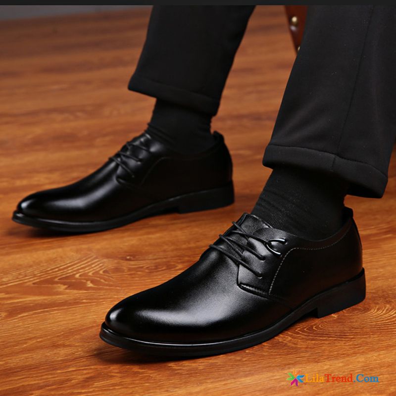 Leder Schuhe Braun Herren Braun Spitze Formeller Anzug Schuhe Jugend Lederschuhe Günstig