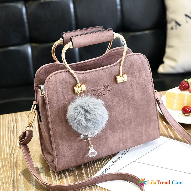 Leder Schultertasche Damen Allgleiches Trend Tragbar Winter Klein Günstig