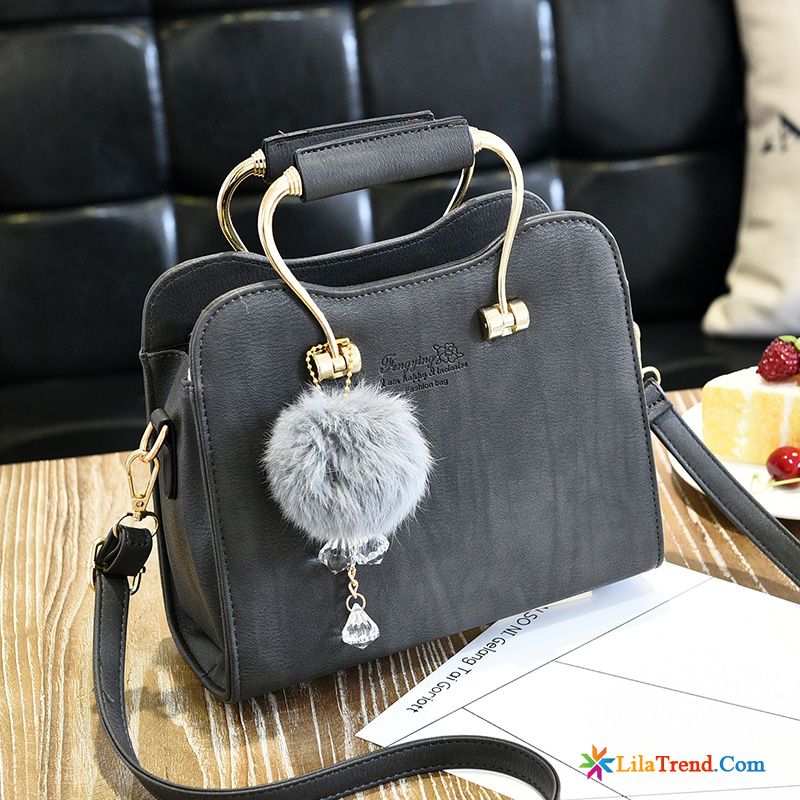 Leder Schultertasche Damen Allgleiches Trend Tragbar Winter Klein Günstig