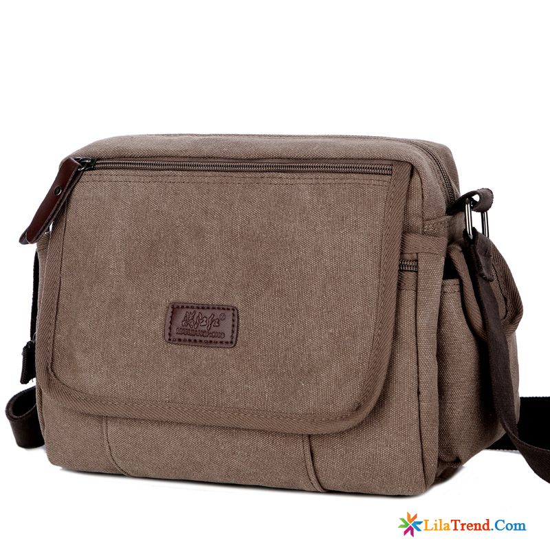 Leder Umhängetasche Herren Braun Kaffeebraun Schultertaschen Rucksäck Messenger-tasche Freizeit Canvastasche Rabatt