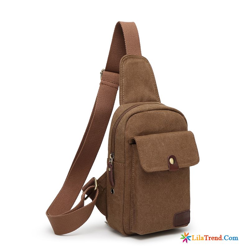 Ledertasche Herren Vintage Freizeit Segeltuch Trend Brustpackung Messenger-tasche Verkaufen