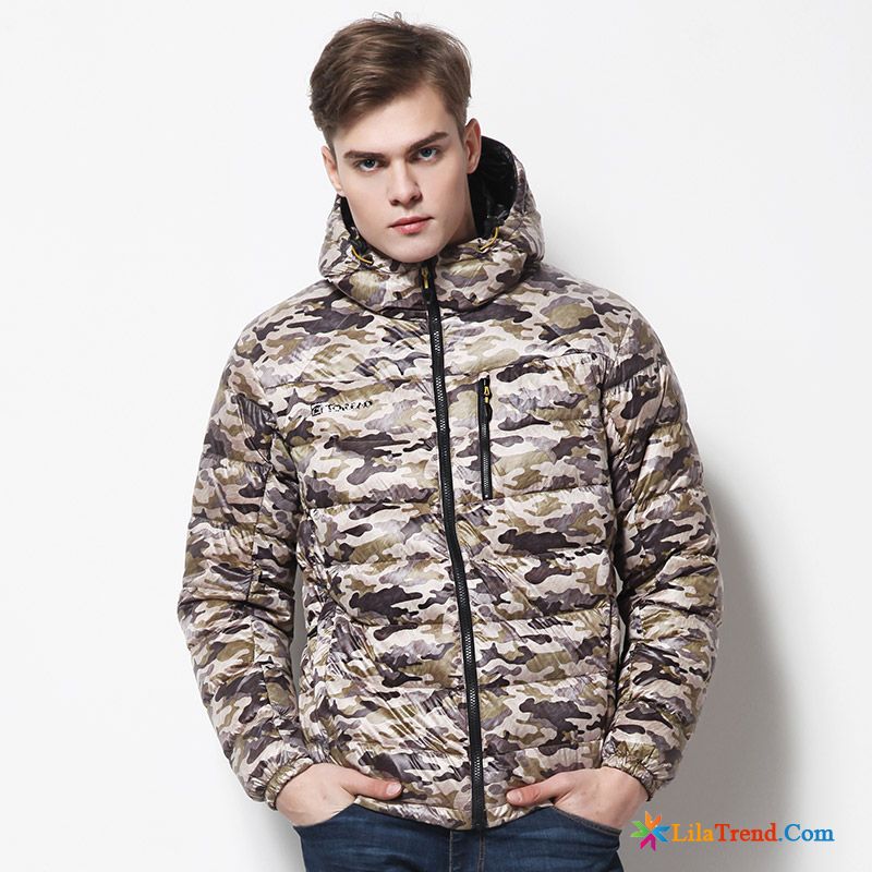 Leichte Daunenjacke Herren Mit Kapuze Herbst Draussen Herren Winter Grau Sale