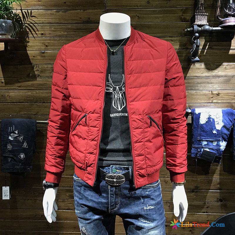 Leichte Daunenjacke Mit Kapuze Herren Das Lila Trend Ausverkauf Anti-saison Winter Überzieher Günstig