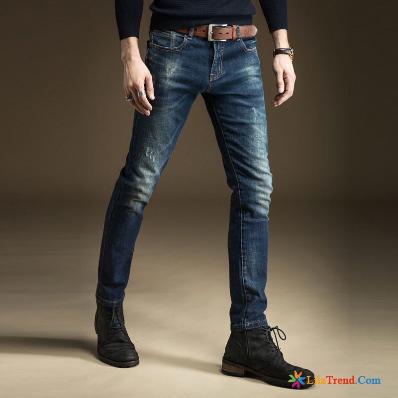 Loose Jeans Herren Gerade Lange Hosen Elastisch Schlank Günstig