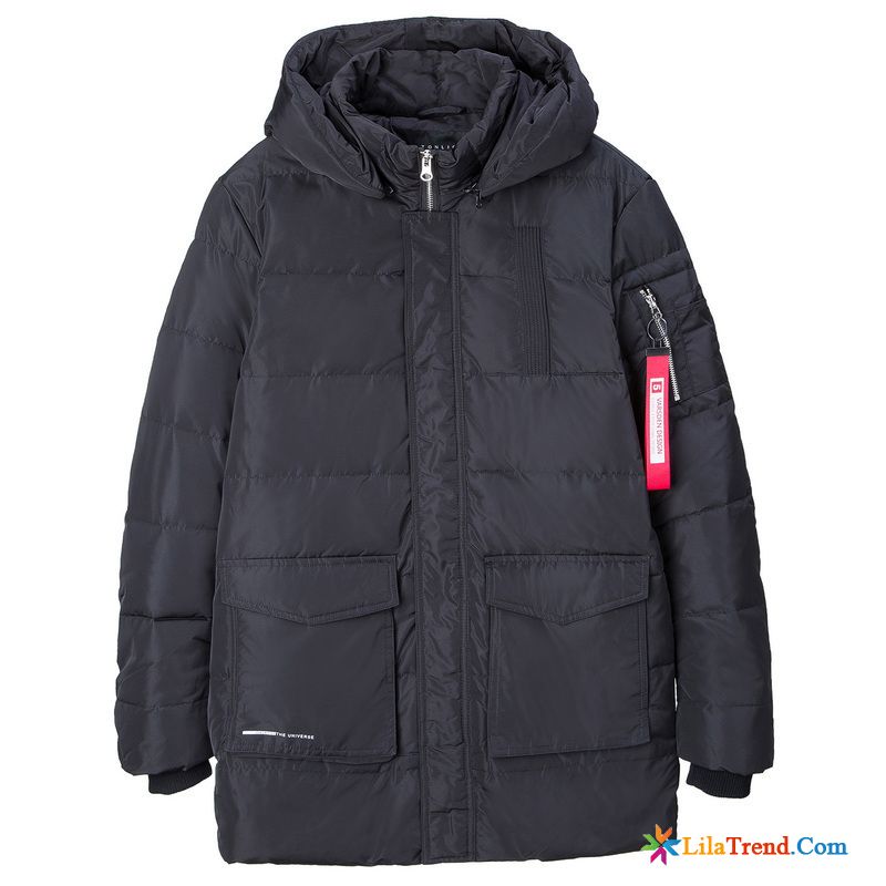 Mode Daunenjacke Herren Dunkelfarbig Herren Neu Lose Winter Mit Kapuze Kaufen