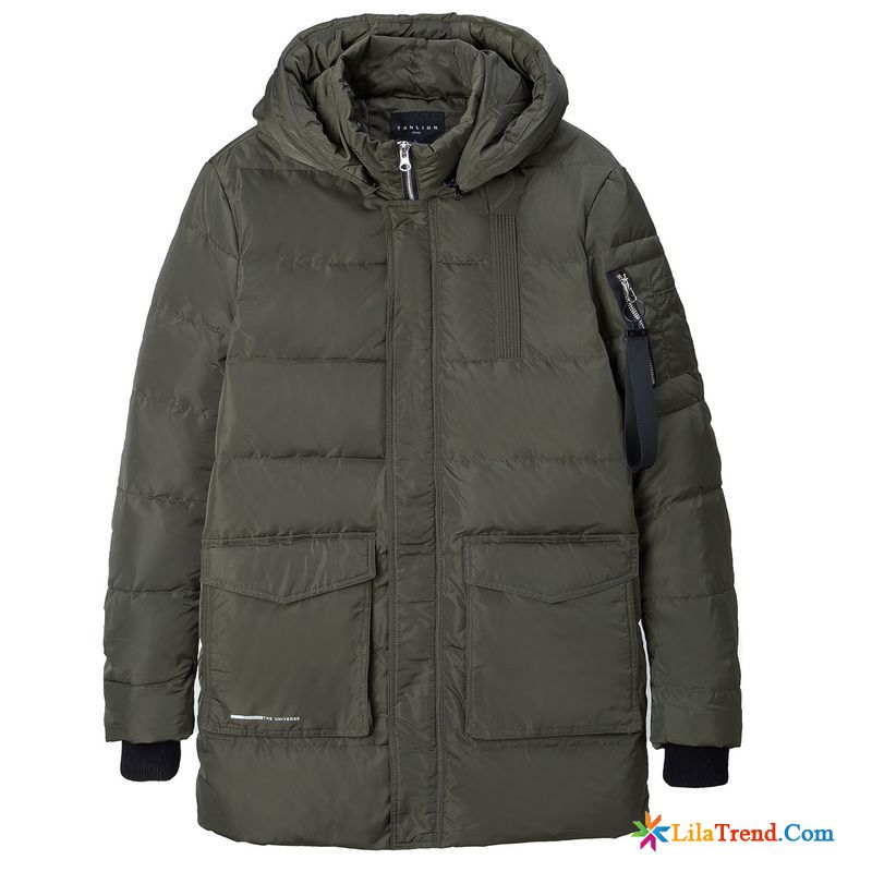 Mode Daunenjacke Herren Dunkelfarbig Herren Neu Lose Winter Mit Kapuze Kaufen