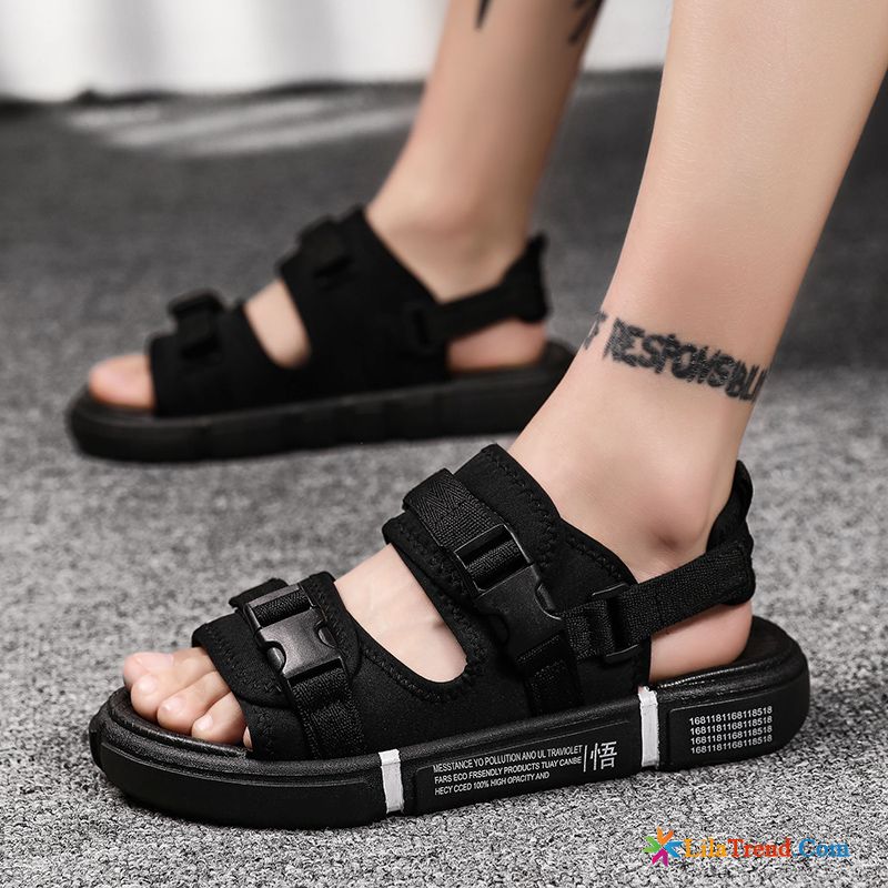 Mode Sandalen Herren Sandalen Neue Schwarz Hausschuhe Sommer Günstig