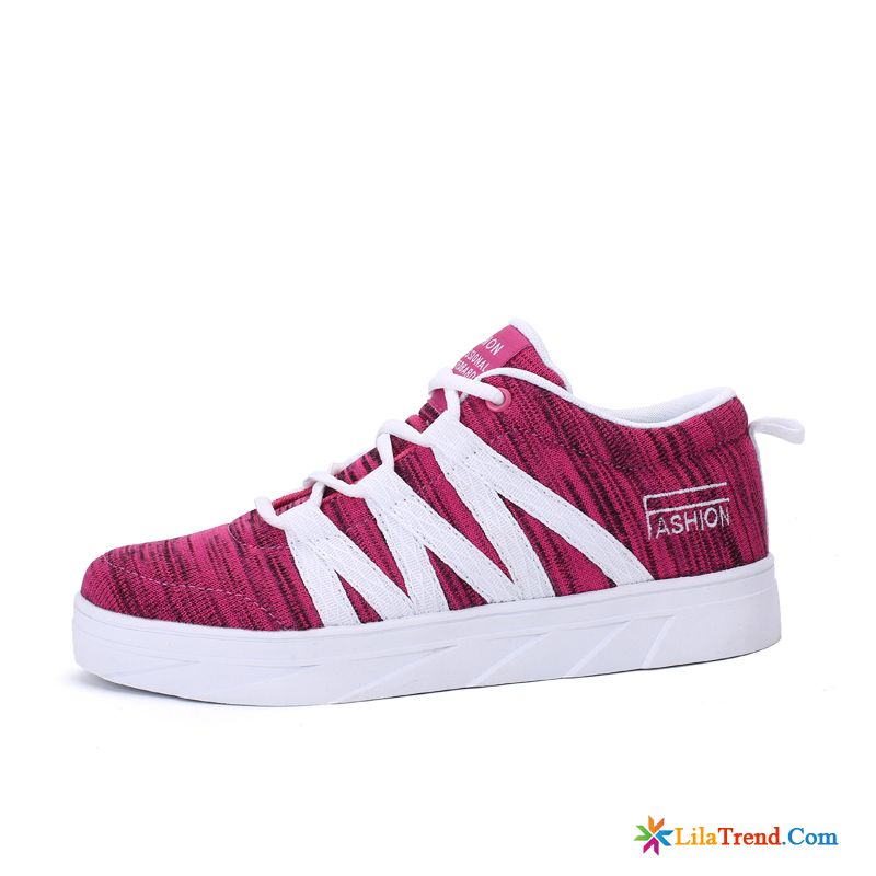 Mode Schuhe Damen Rot Schüler Schnürung Neue Sportschuhe Casual Rabatt