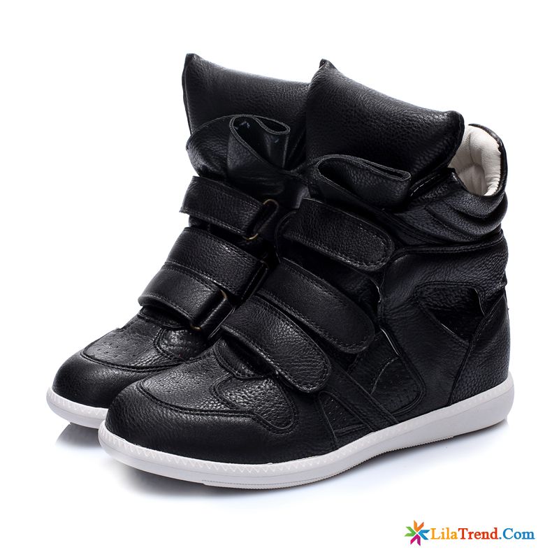 Mode Winter Boots Damen Erhöht Schüler Casual Weiß Klettverschluss Rabatt