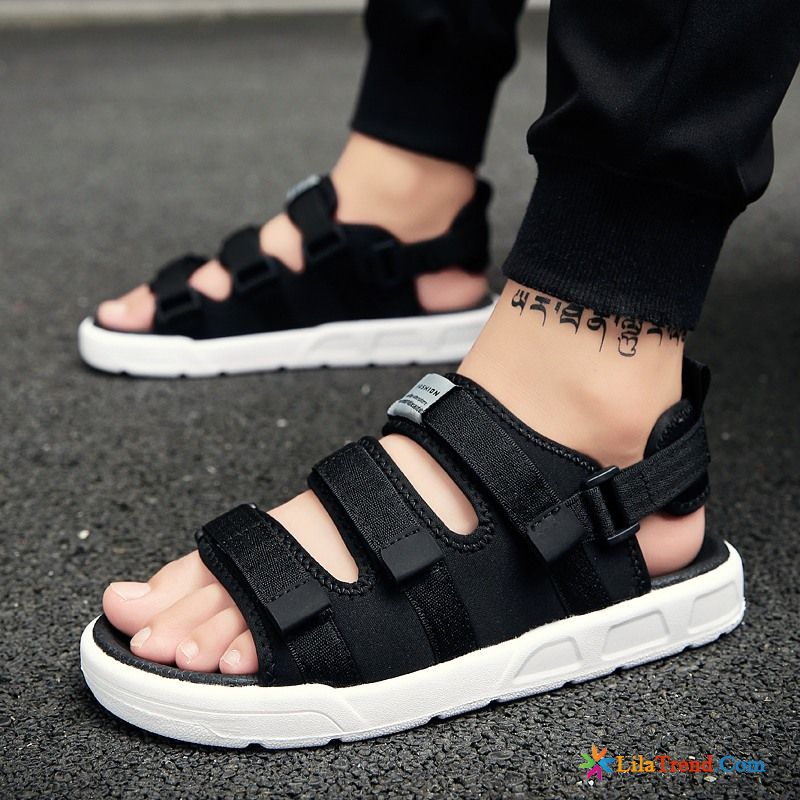 Moderne Sandalen Herren Hausschuhe Strand Schwarz Trend Schuhe