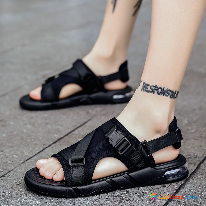 Moderne Sandalen Herren Hausschuhe Strand Schwarz Trend Schuhe