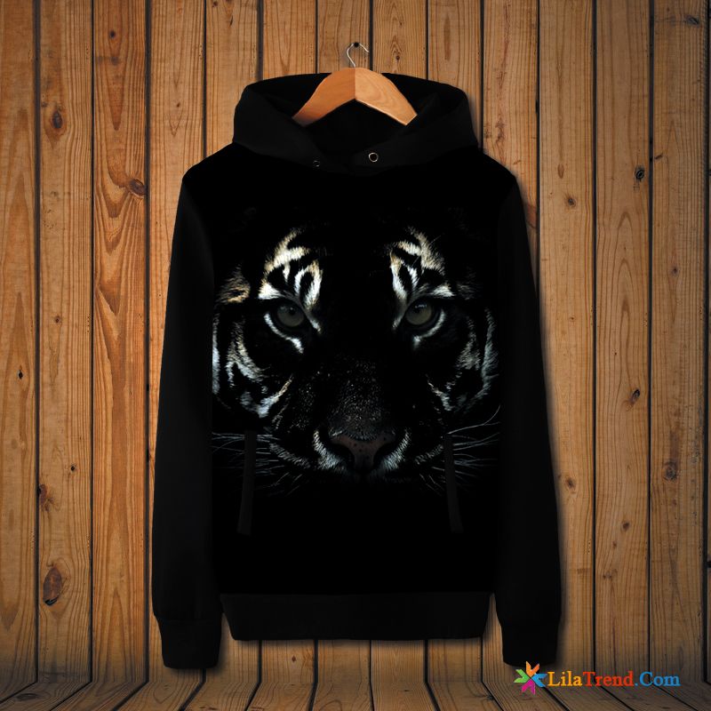 Modische Kapuzenpulli Herren Tiger Tier Feder Herbst Hoodies Billig