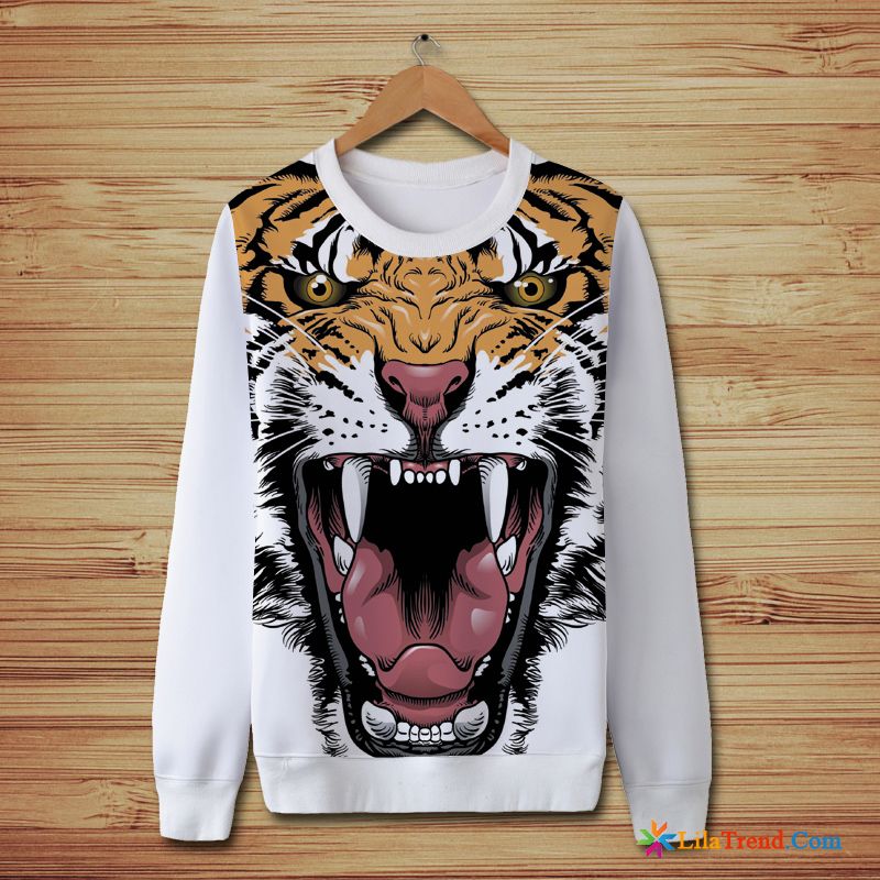 Modische Kapuzenpulli Herren Tiger Tier Feder Herbst Hoodies Billig