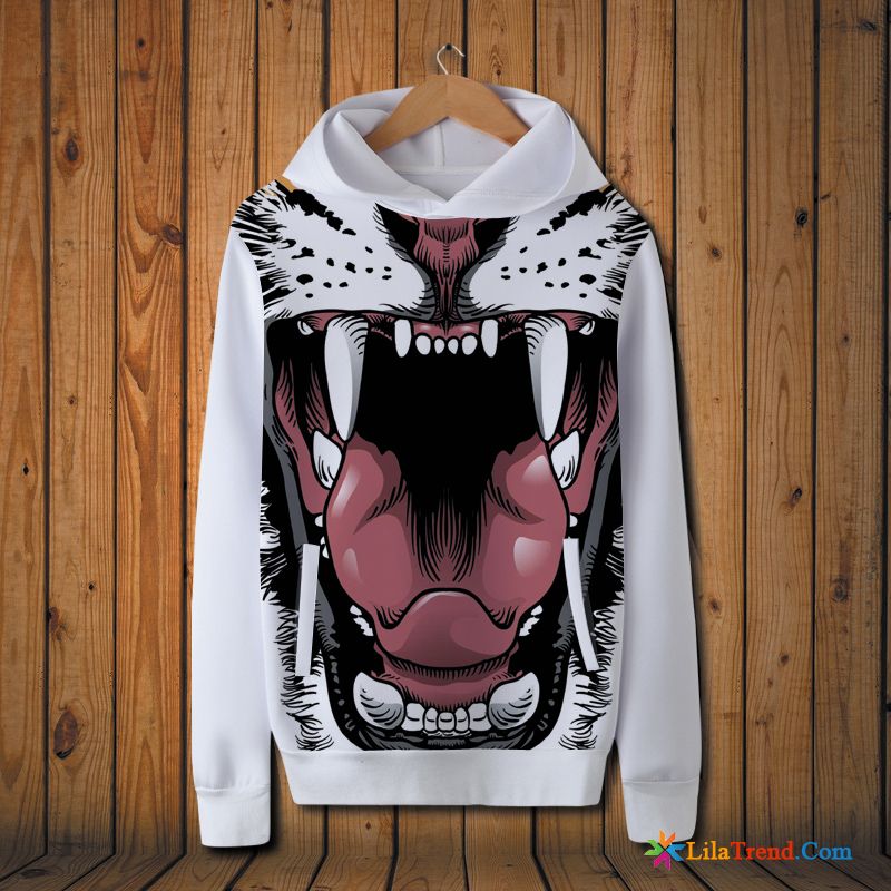 Modische Kapuzenpulli Herren Tiger Tier Feder Herbst Hoodies Billig