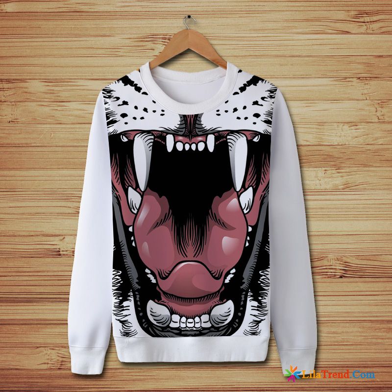 Modische Kapuzenpulli Herren Tiger Tier Feder Herbst Hoodies Billig