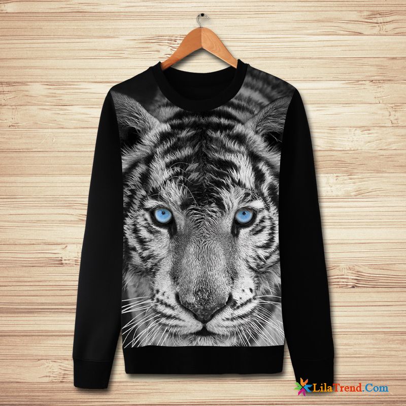 Modische Kapuzenpulli Herren Tiger Tier Feder Herbst Hoodies Billig