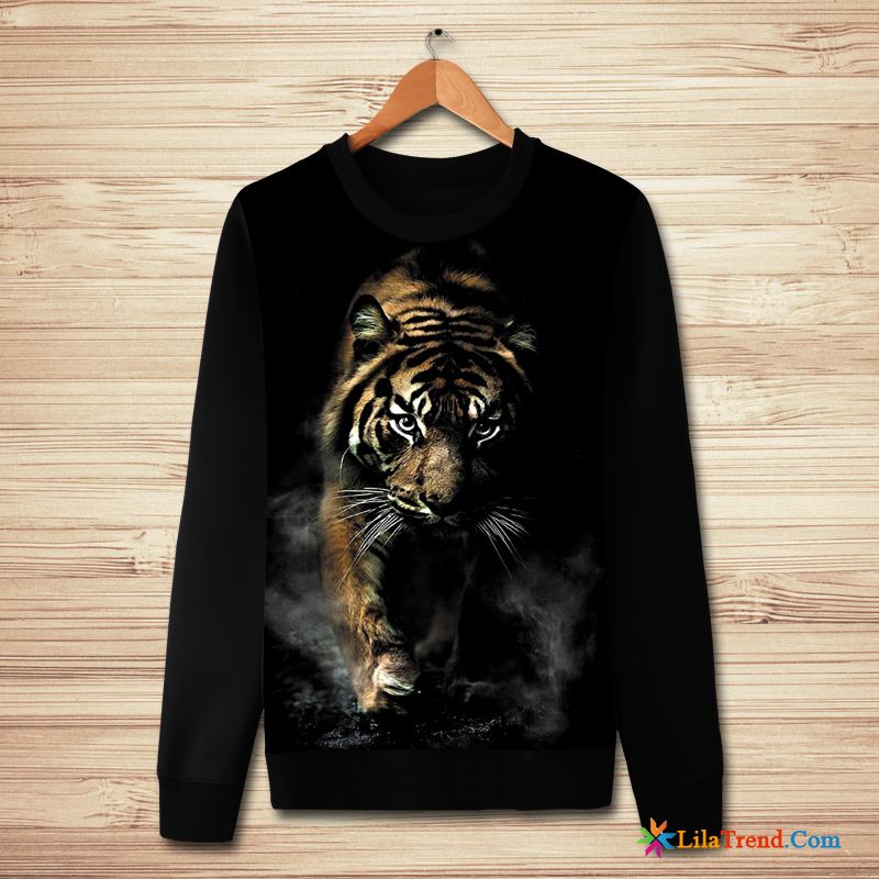 Modische Kapuzenpulli Herren Tiger Tier Feder Herbst Hoodies Billig